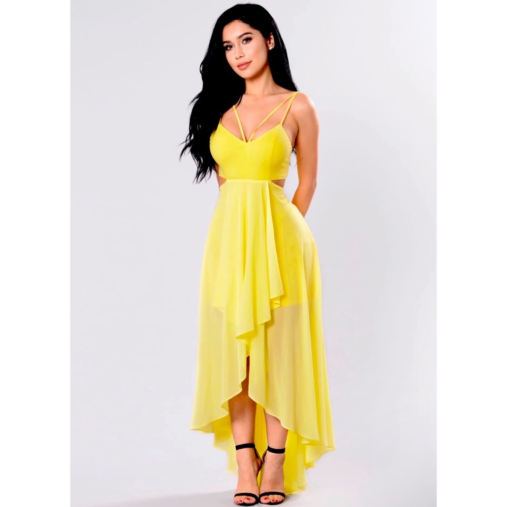 Come On Over Here Dress - Lemon
